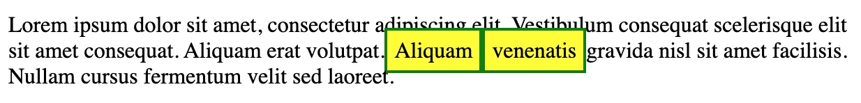 padding around text